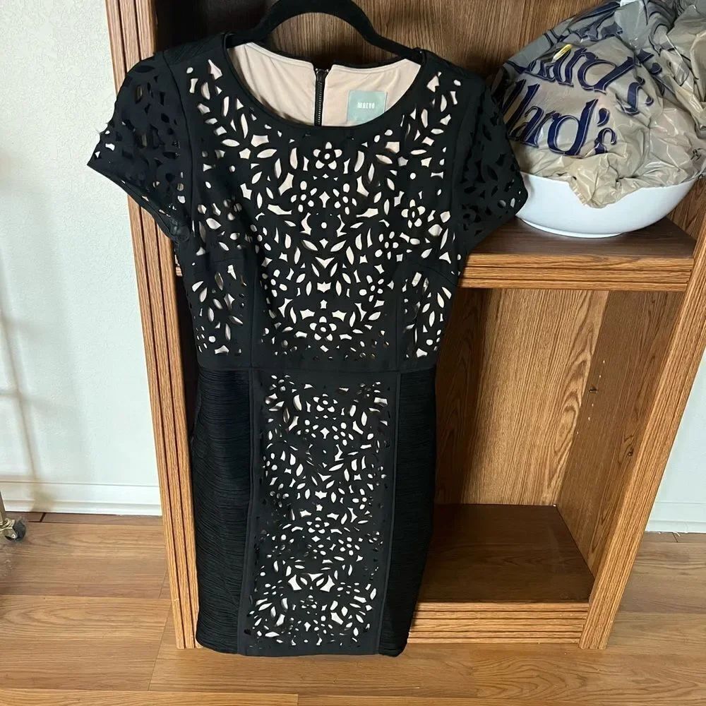 MAEVE BLACK CUTOUT DRESS - Picture 2 of 5
